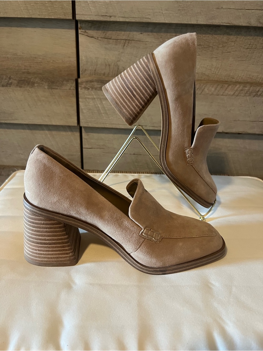 Vince Camuto Women's Suede Slip-On Loafers tan 6.5